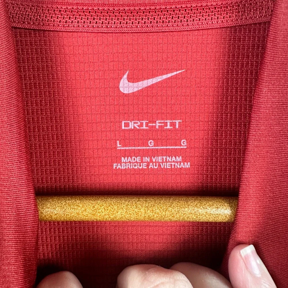 Nike Dri-FIT‎ Eagle Mascot Polo Shirt Mens Large Red Short Sleeve NEW